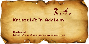 Krisztián Adrienn névjegykártya