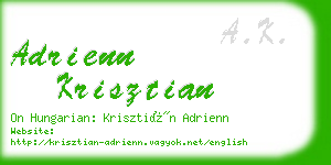 adrienn krisztian business card